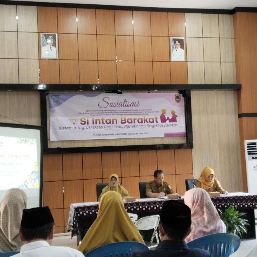 Sosialisasi SI INTAN BARAKAT ( sistem integrasi data registrasi pernikahan bagi masyarakat)